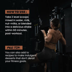 GAINSINBULK Protein smoothie brownie idea illustrates versatile shake option.