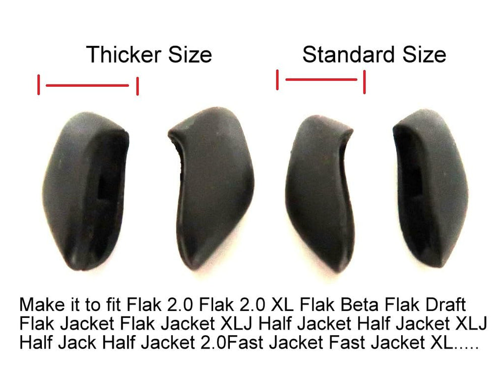 Close-up of silicone nose pads for Oakley Flak Jacket XLJ Black