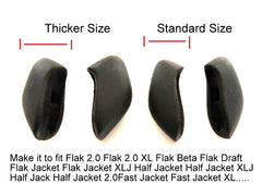 Close-up of silicone nose pads for Oakley Flak Jacket XLJ Black