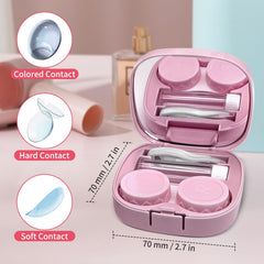 Close-up of the solution bottle and secure lid on the pink case