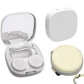 GameGalaxy white contact lens case - front view