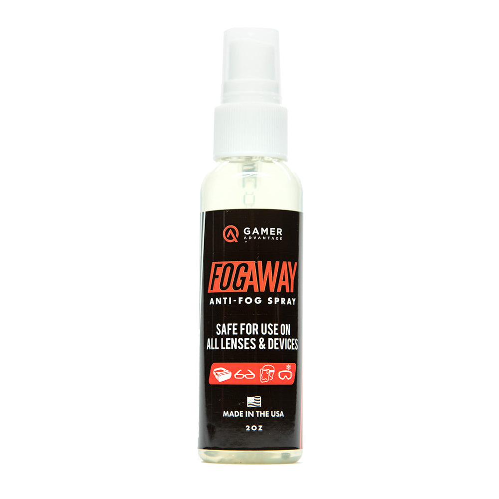 Gamer Advantage FogAway bottle and spray