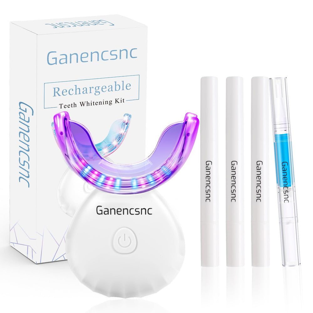 Ganencsnc Teeth Whitening Kit with LED light and tray