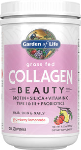 Garden of Life Collagen Beauty Strawberry Lemonade tub - front view