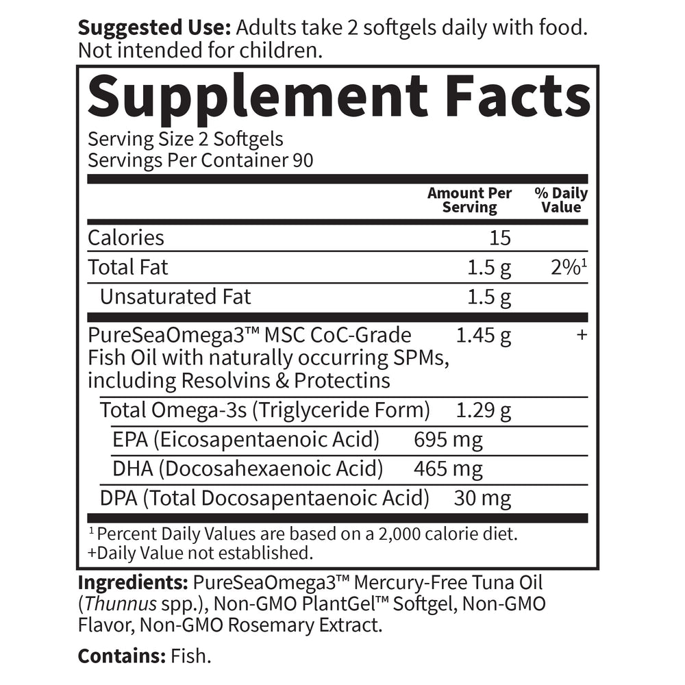 Total EPA, DHA and DPA content in triglyceride form