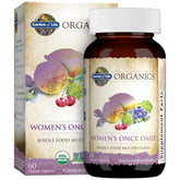 Garden of Life Organics Women's One Daily Multivitamin bottle on white background