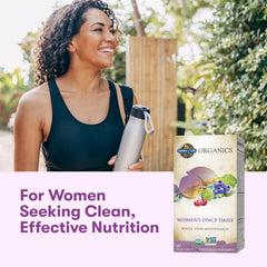 Garden of Life Organics Women's Multivitamin vegan D3 from lichen closeup, potential immune support