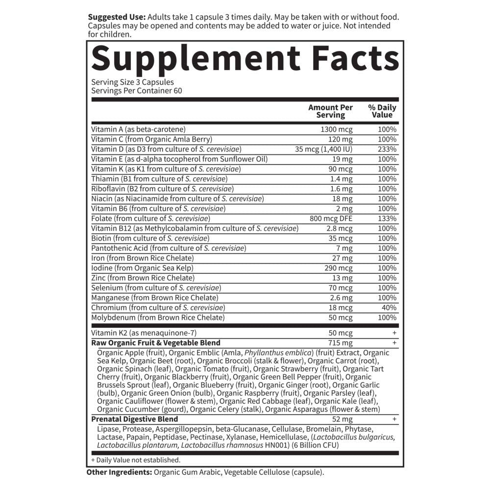 Note on Vitamin D3 1400 IU and B vitamins