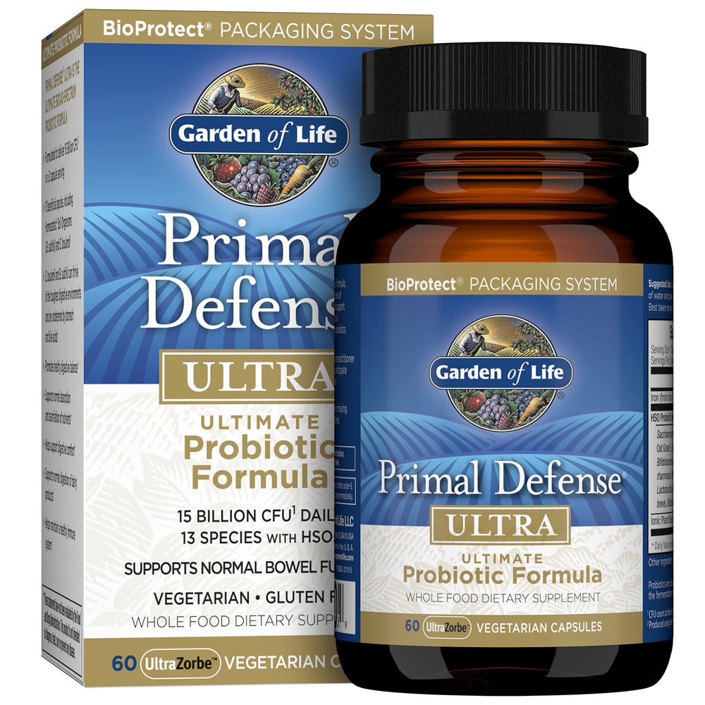 Garden of Life Primal Defense Ultra probiotic bottle hero image