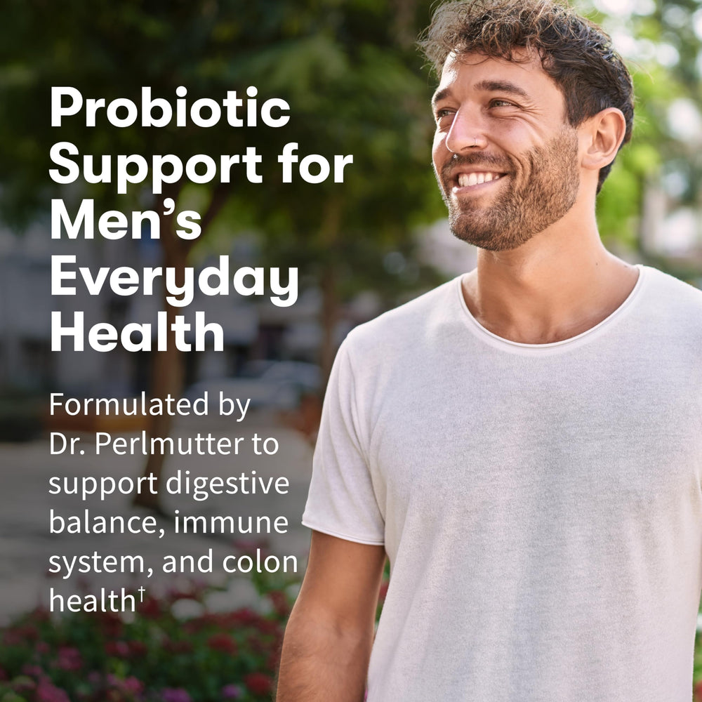 Garden of Life Probiotics for Men capsule closeup for easy daily use.