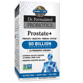 Front view of Garden of Life Prostate+ probiotic bottle