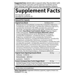 Label detailing probiotic strains and usage directions