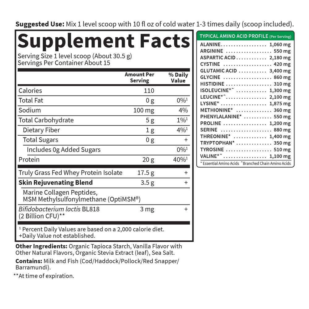 Garden of Life SPORT whey vanilla bottle pour — smooth post-workout shake.