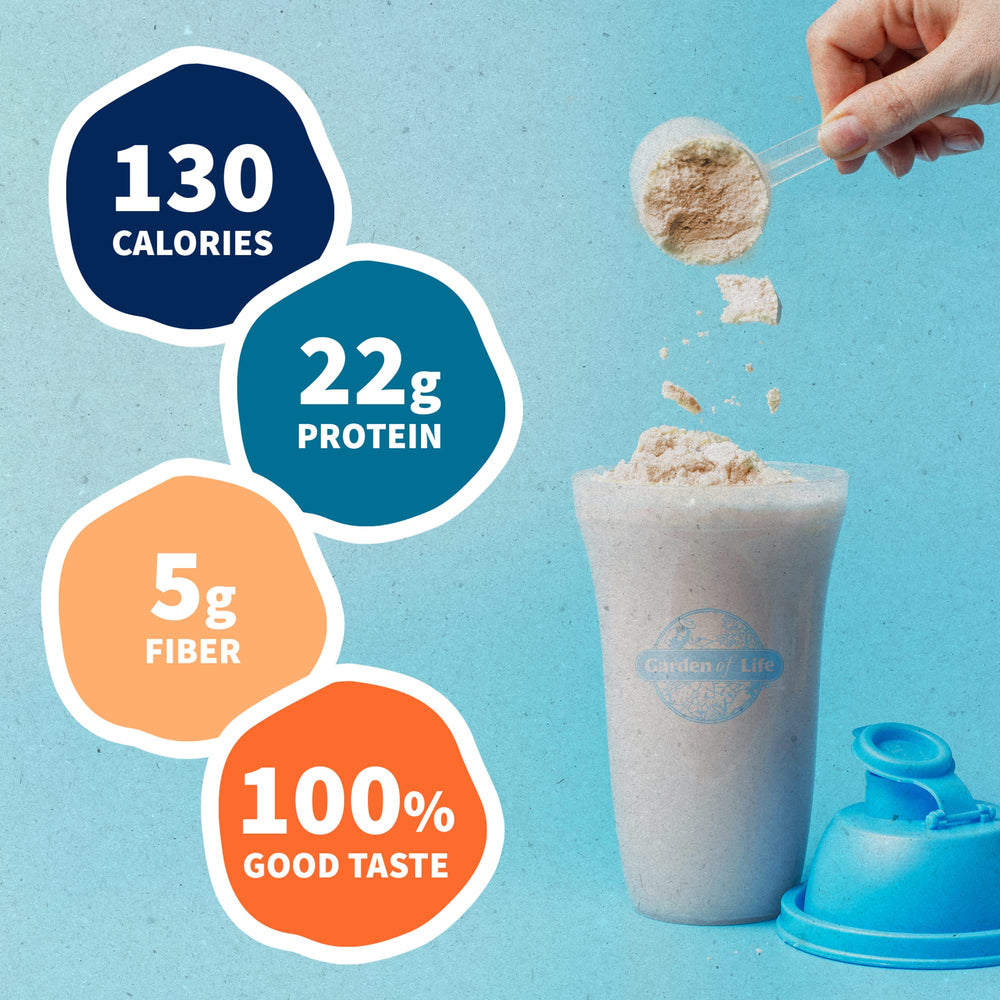 BCAAs and fiber content of Garden of Life Vanilla Plant-Based Protein Powder
