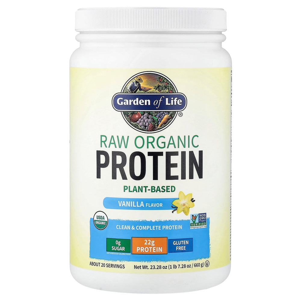 Nutrition facts for Garden of Life Vanilla Plant-Based Protein Powder
