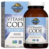 Garden of Life Vitamin Code 50 & Wiser Men's multivitamin bottle front view