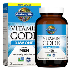 Garden of Life Vitamin Code RAW ONE for Men bottle and label