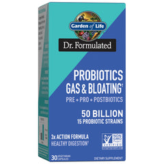 Garden of Life Dr Formulated PRE + PRO + POSTBIOTIC bottle label