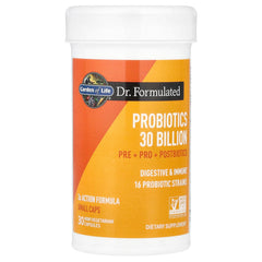 Shelf-stable, one-per-day probiotic capsule in packaging