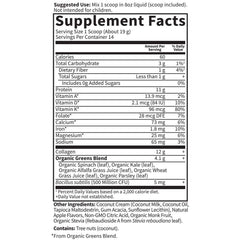 USA-made Garden of Life Collagen Greens Apple bottle