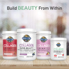 Key features graphic for collagen peptides plus greens for skin, hair, nails, joints