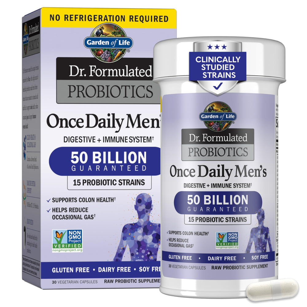 Garden of Life Men's Probiotics bottle – front view