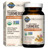 Bottle of Garden of Life Organic Extra Strength Turmeric with 120 tablets