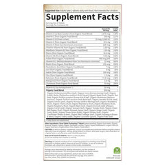 Nutrition facts for Garden of Life Organics Women's Multi