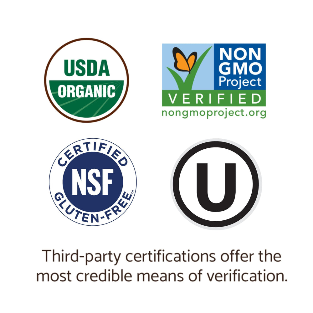 USDA Organic and Non-GMO Project Verified icons