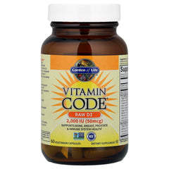 Front view of the Garden of Life Vitamin D3 bottle label