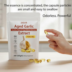 Graphic illustrating heart and immune support benefits of aged garlic