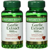 Nature's Bounty Garlic Extract 1000 mg softgels bottle front view