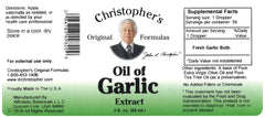Garlic oil for external use on skin