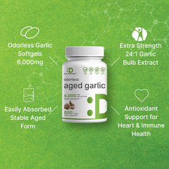 Garlic pills promoting heart and immune health