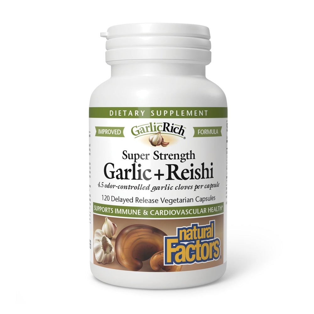 Natural Factors GarlicRich Garlic + Reishi bottle with capsules