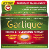 Garlique Cardiovascular Dietary Supplement bottle with green label