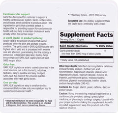 Close-up of Garlique Garlic Caplets tablets