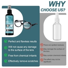 Cloth and bottle of Gartiage eyewear cleaner