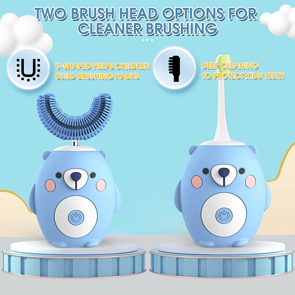 Two brush heads included with GASLIKE kids toothbrush