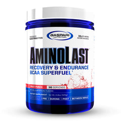 Gaspari AminoLast bottle with Fruit Punch flavor