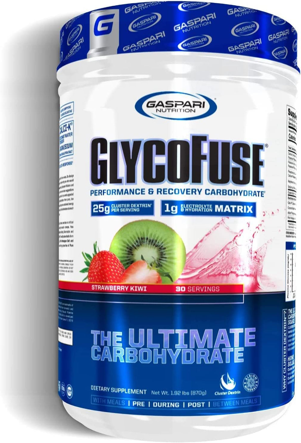 Gaspari Glycofuse bottle Strawberry Kiwi for sustained energy during workouts