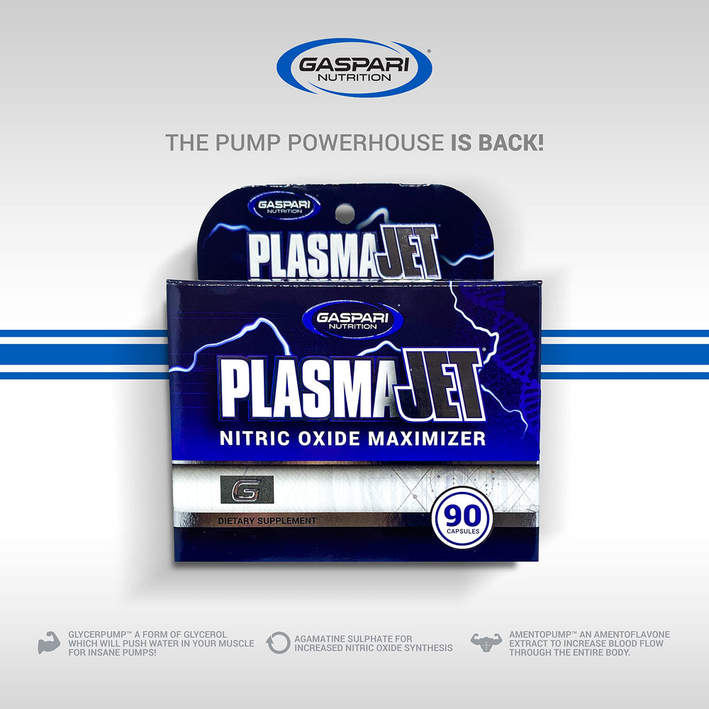 Gaspari Plasmajet capsules closeup highlighting potency for lean gains.
