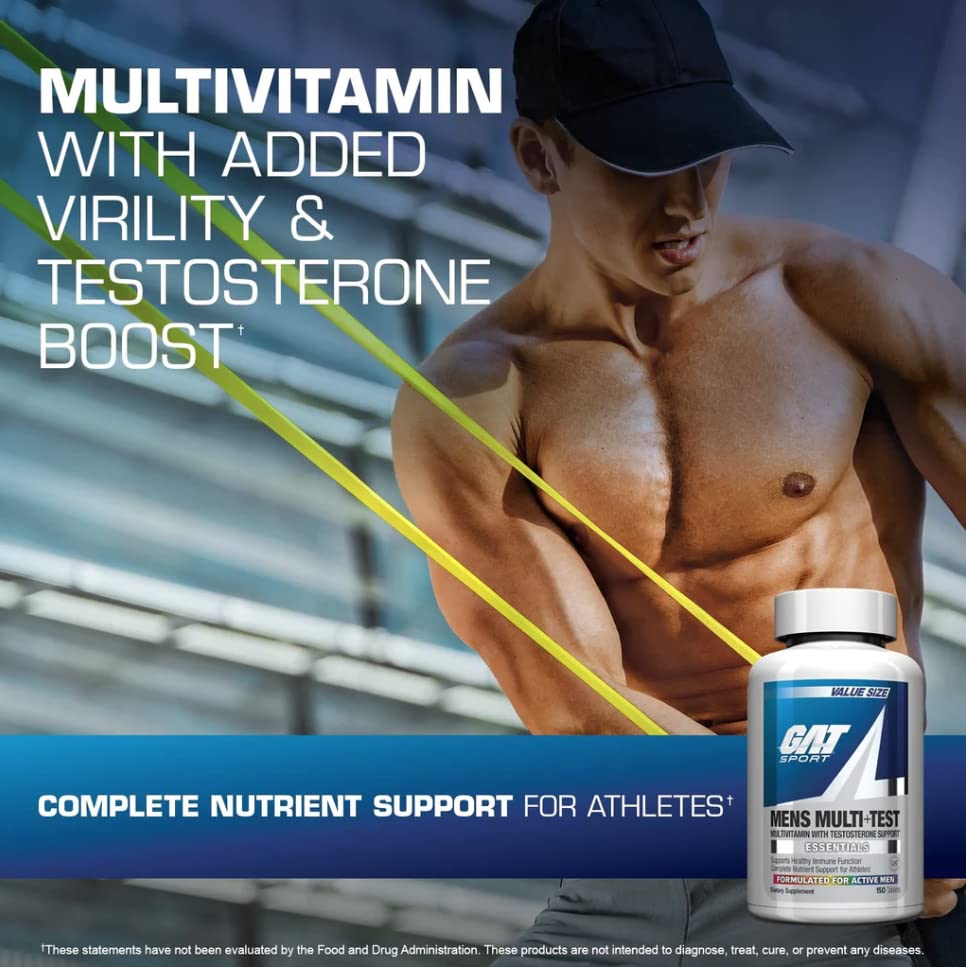 Athlete with GAT SPORT Men's Multi + Test bottle