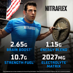 Pouring Nitraflex Ultra into a glass shows refreshing Strawberry Watermelon taste.