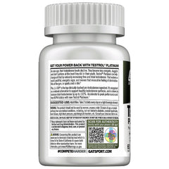 GAT SPORT Testrol Platinum label emphasizes science-backed ingredients for testosterone balance