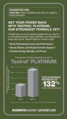 GAT SPORT Testrol Platinum packaging box indicating USA-made, cGMP quality