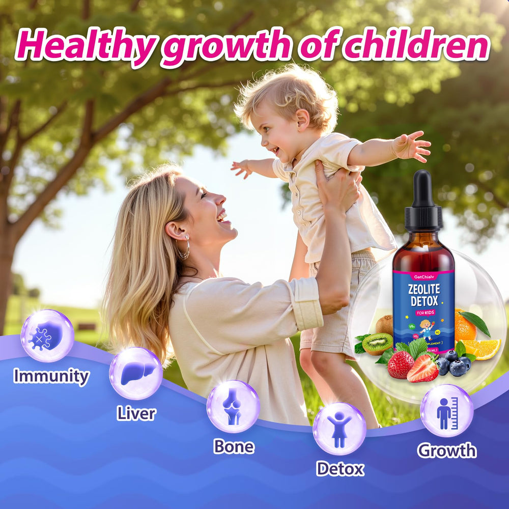 Label showing dosage measurement for kids