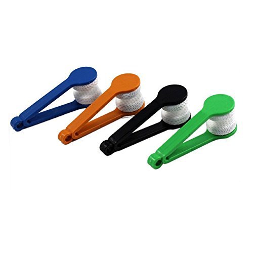 Microfiber cleaning head and plastic handle close-up - image 2