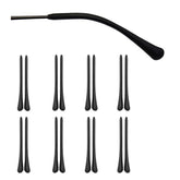 Gdnmpat 8 pairs eyeglass end tips in black, anti-slip silicone
