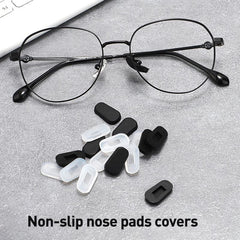 Close-up of Gdnmpat white nose pad covers for glasses